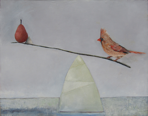Cardinal and the Pear